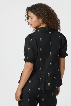 Savy Flower Emb Blouse 166791