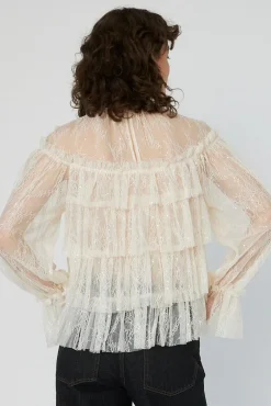 Sheer Frill Lace Blousels54-2504