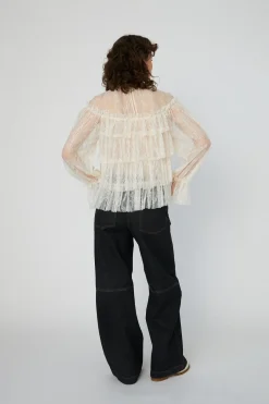 Sheer Frill Lace Blousels54-2504