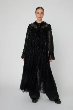 Sheer Lace Maxi Cape Dressls54-4306