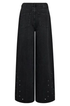 Sifcc Eyelet Wide Jeans 31586