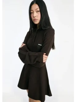 Slinky Knit Polo Dress 1154881667