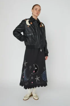 Starlight Leather Bomber Jacketsl54-7328