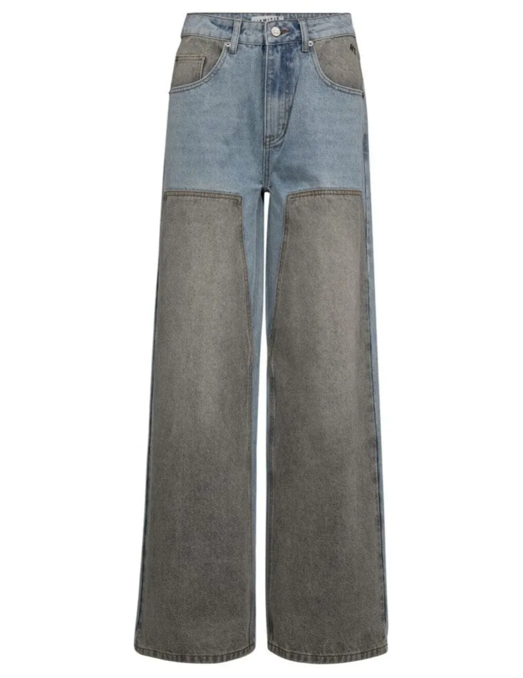 Two-Tone Patch Jeans HL10377