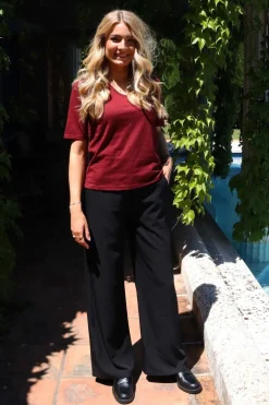 Ulla-Ss-Vneck-Tshirt 21675