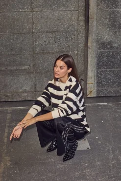 Veronica Stripe Tee Sweat HL10295