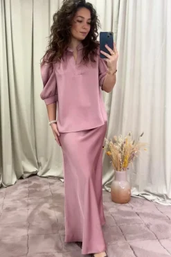 Vicky Heavy Sateen Skirt 159588