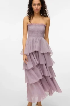 Vmdelilah Sl Smock Ruffle Dress