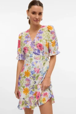 Vmflora 2/4 Wrap Short Dress