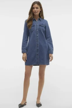 Vmjennie Ls Short Denim Dress Mix