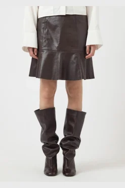 Yascolly Naplon Leather Skirt