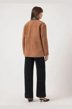 Yaskaia Ls Suede Leather Jacket