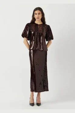 Yasroyalina 2/4 Sequin Top