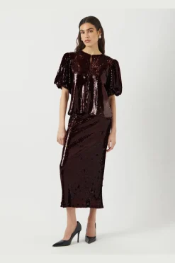 Yasroyalina Hmw Sequin Ankle Skirt -Show