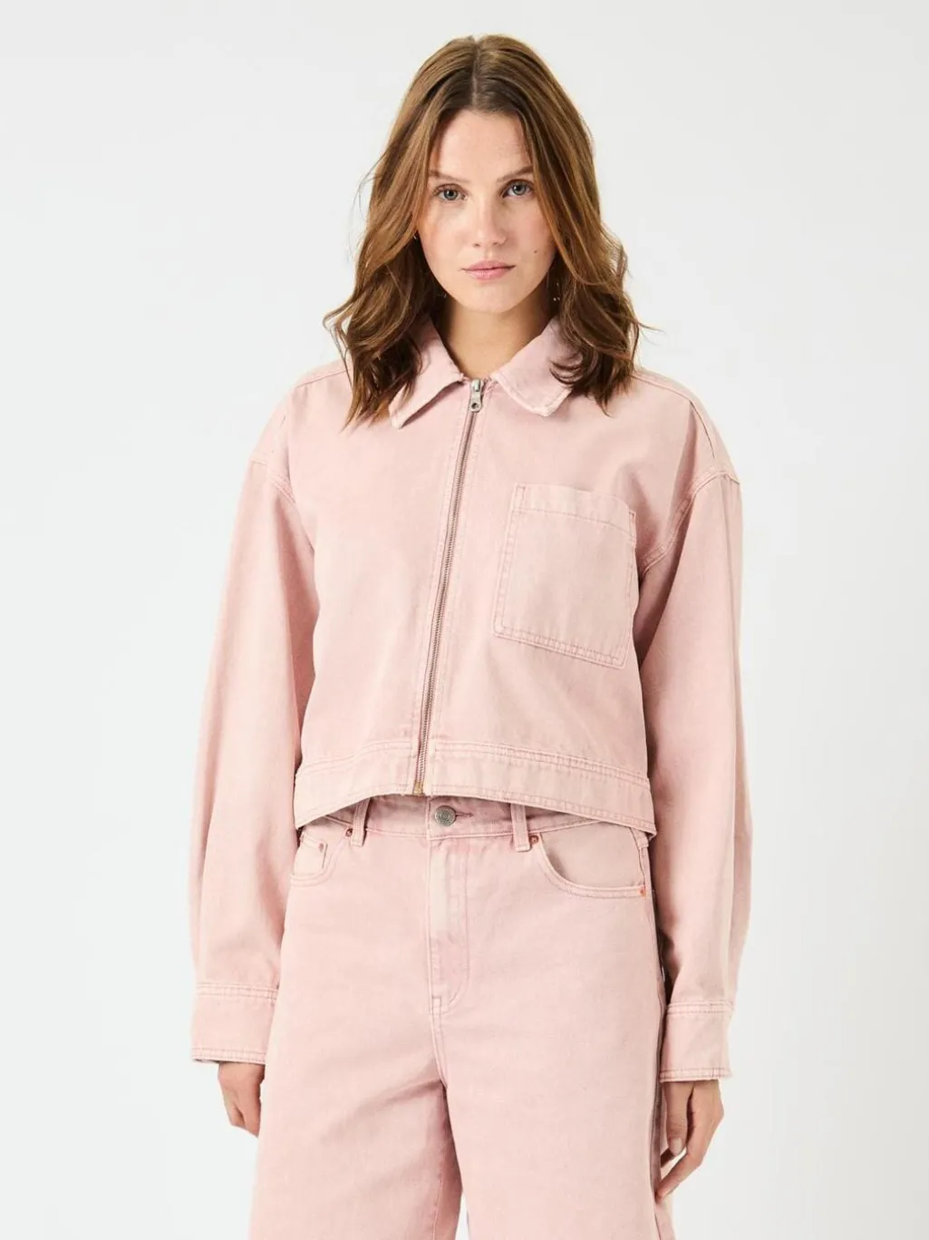 Yassun Ls Crop Denim Jacket Fest