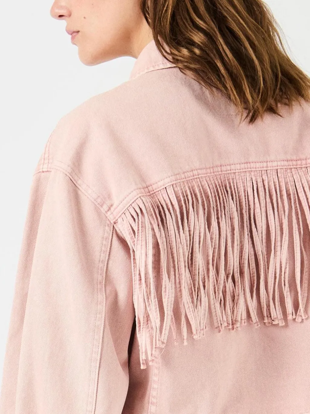 Yassun Ls Crop Denim Jacket Fest